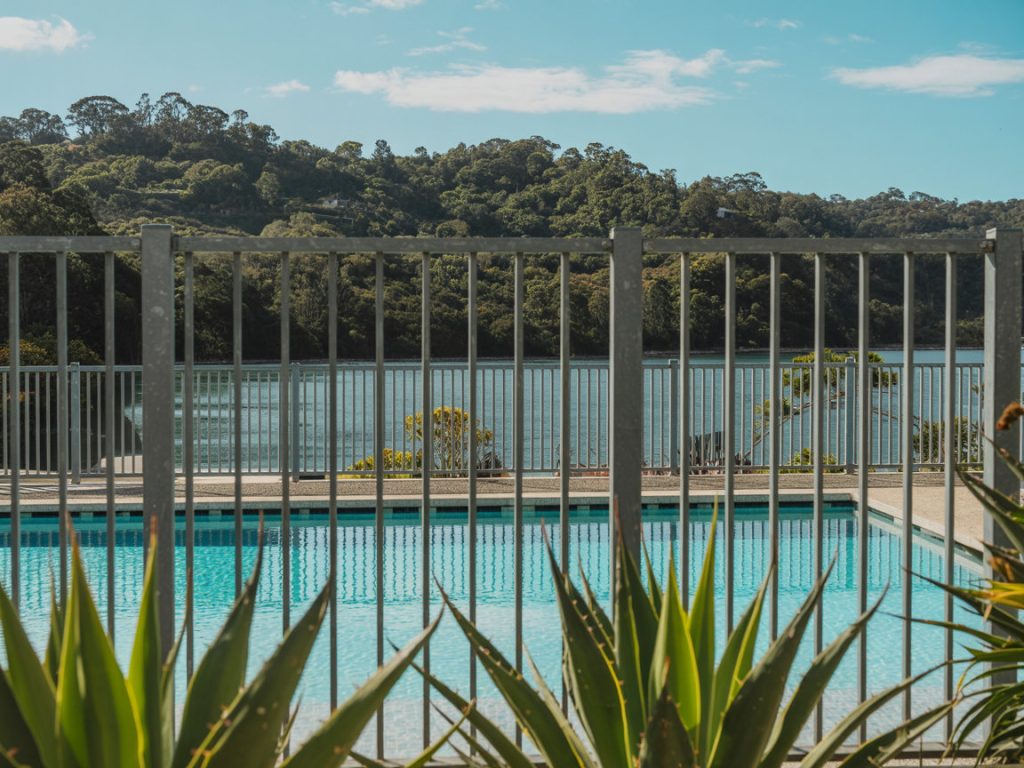Aluminium Pool Fencing with View in the background
